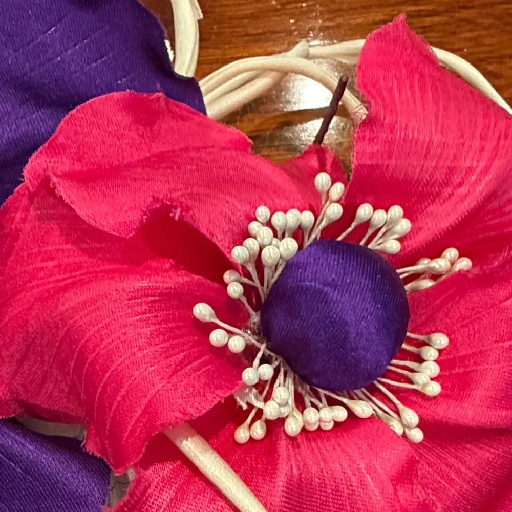 Hand made  Purple and Pink Floral Accessory. Gift